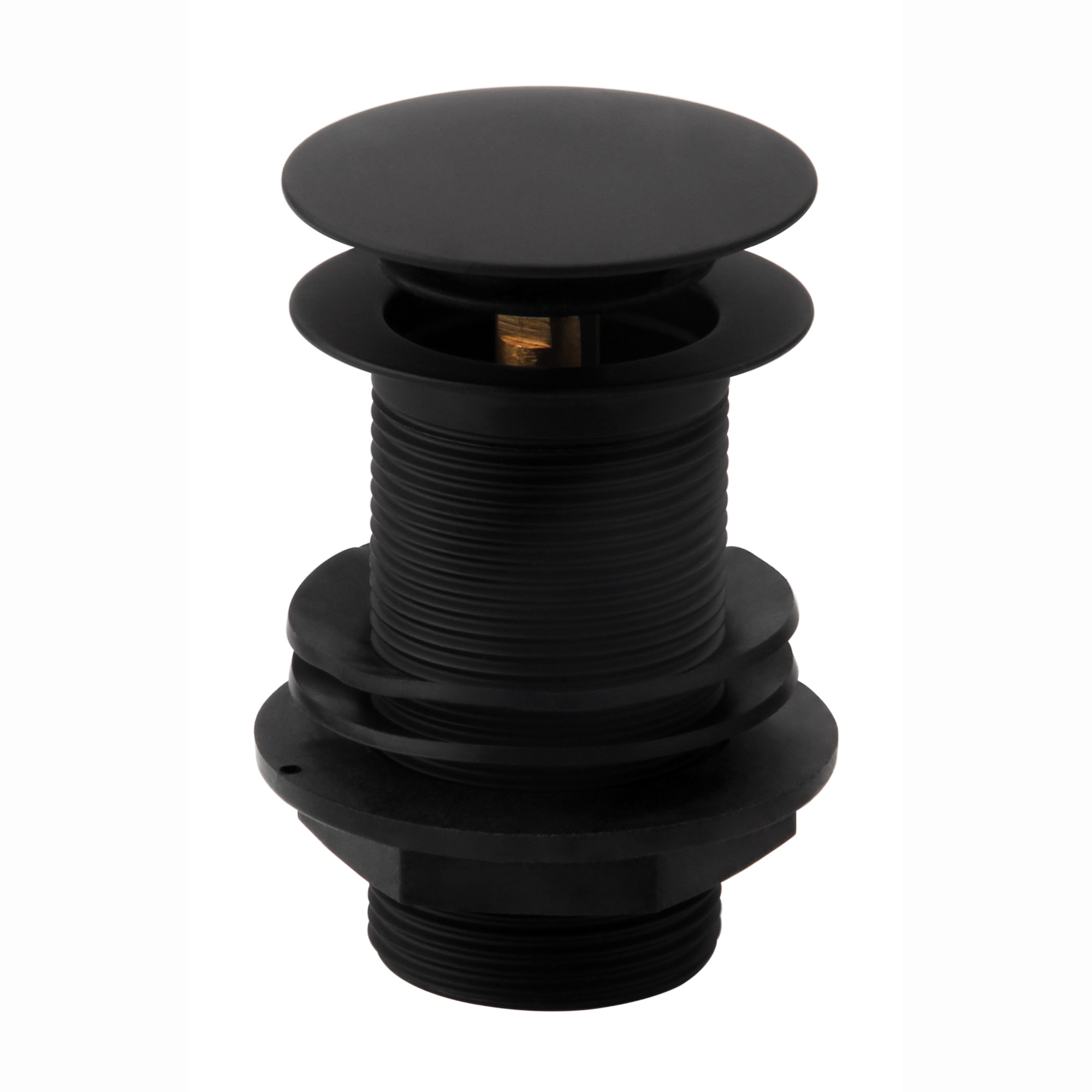 ENKI, W11, Matte Black, Unslotted, Standard 1.1/4" Connection Pop Up Basin Waste Sink Plug, Click Clack, Allows Water to Drain Away, Durable Finish, Modern Bathroom Accessoires image